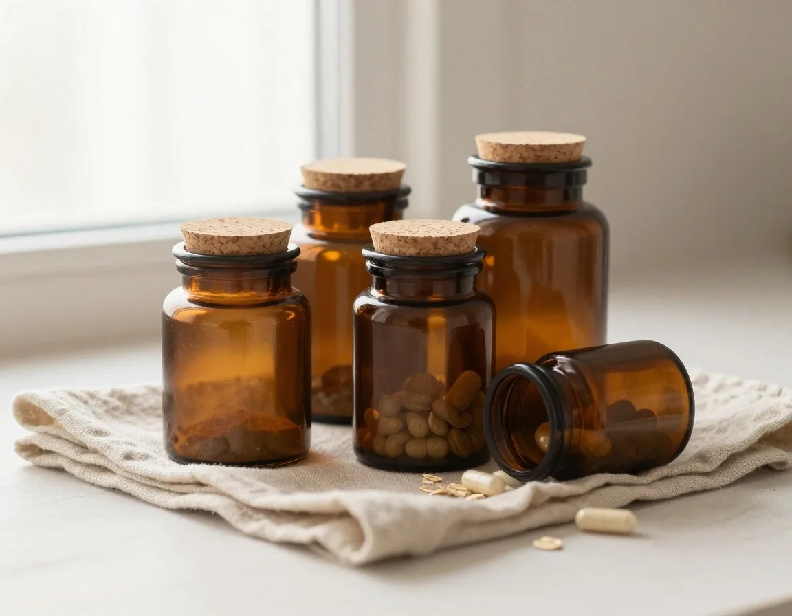 Assorted supplement formats on linen